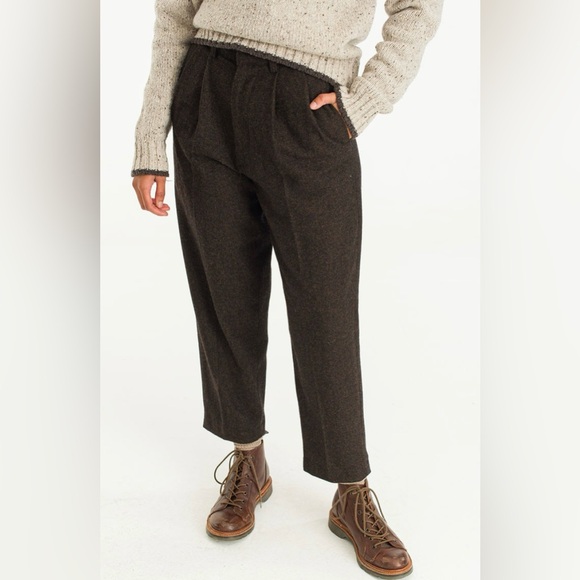 Olive Clothing Volk Wool Trousers in Chestnut - Picture 3 of 8